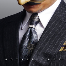 Hungry wolf legend Mountain Wolves Retro Tie Mens formal business Korean casual fashion Mens silk gift box