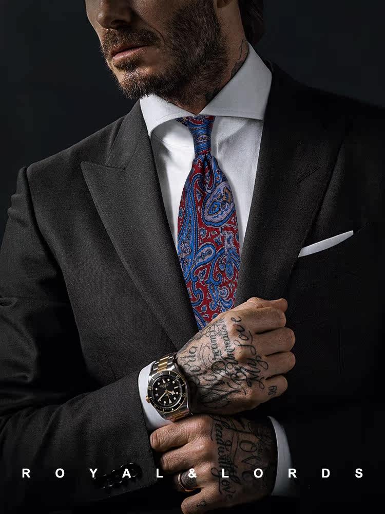 Royallords Zhenzang * wide version retro printed paisley pattern silk casual tie Korean version Z292