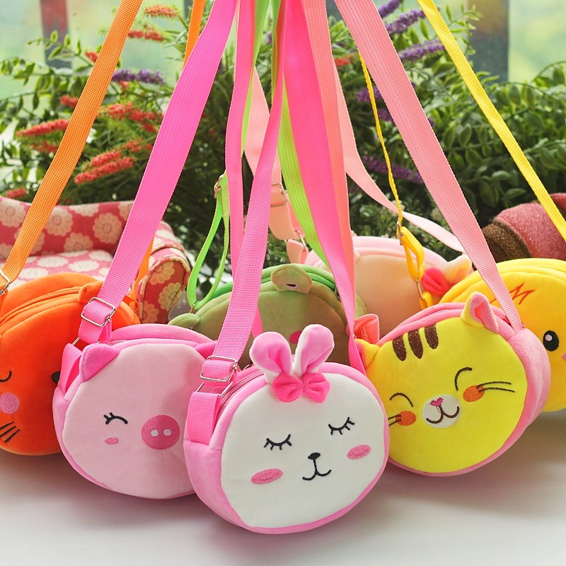 Han Edition cute children's bag bag cartoon mini round plush girl baby baby baby bag pocket change