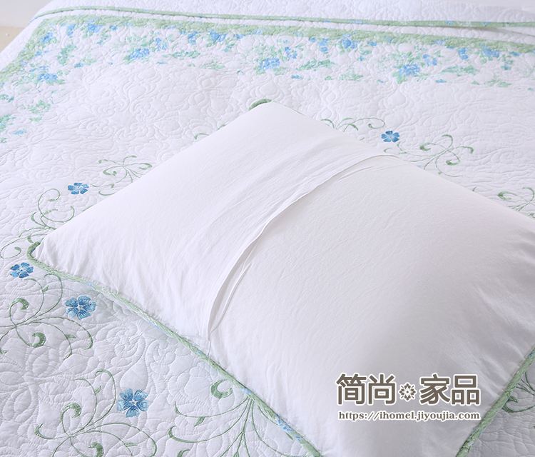 Bông cao cấp thêu không khí trong lành cỡ lớn được giặt bằng chăn trải giường điều hòa không khí ba mảnh được trải chăn - Trải giường ga giường đẹp
