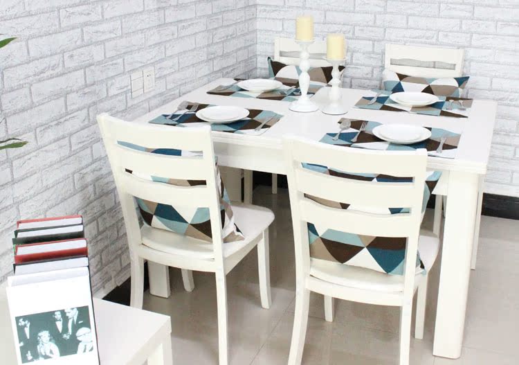 Hai miếng bông Bắc Âu đệm đôi bàn thảm vải Vải cách nhiệt pad vải bảng placemat in vải khăn trải bàn tròn