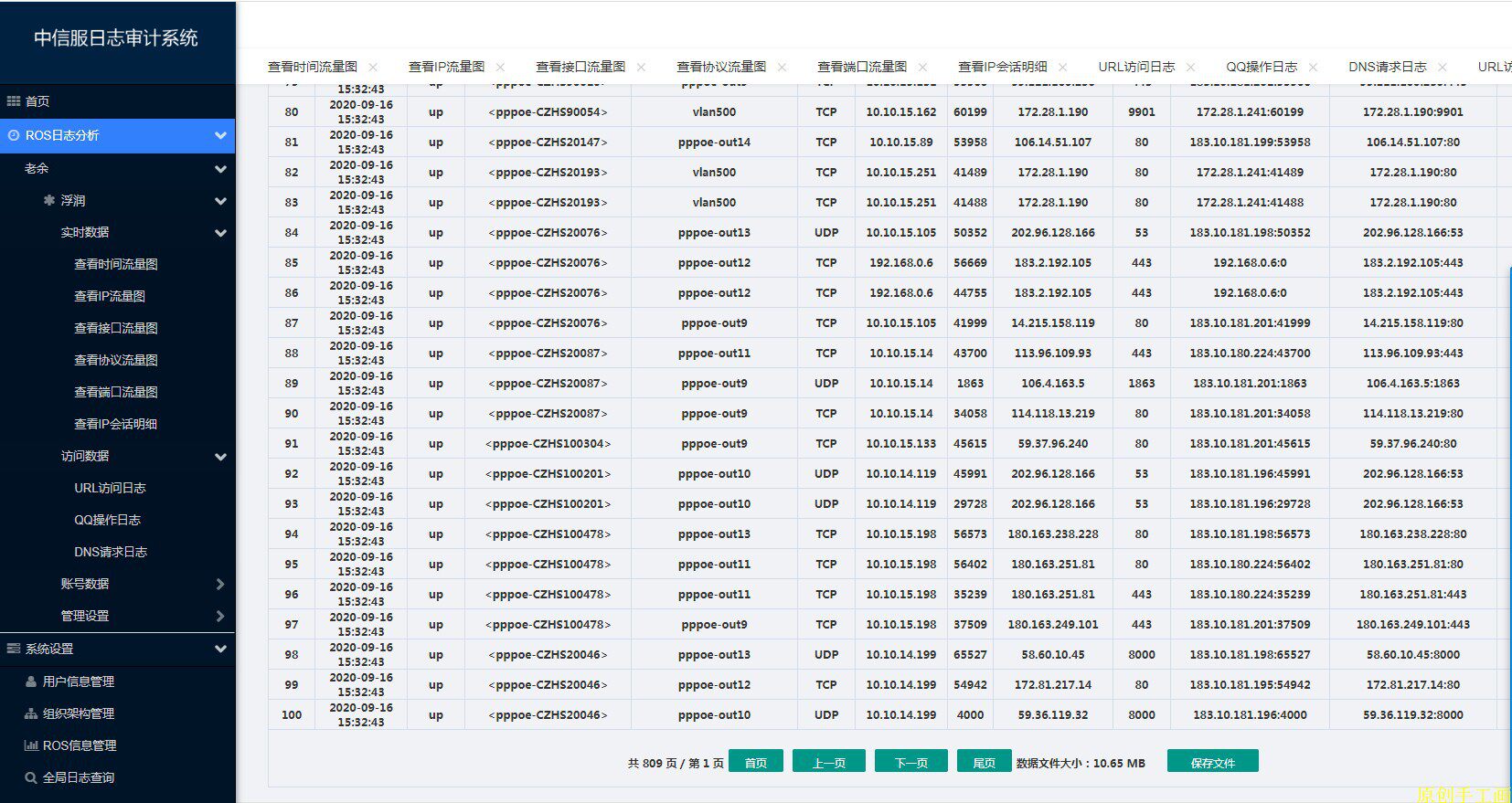 The central convinced log audit system