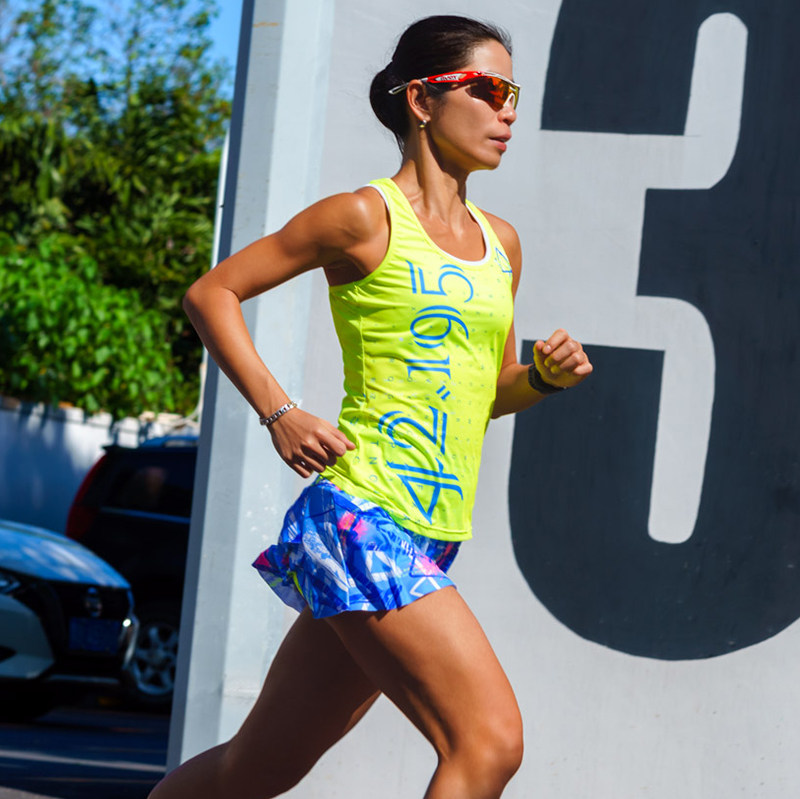 AAglamour cross-country marathon running tennis training anti-walking light speed dry pocket sports skirts