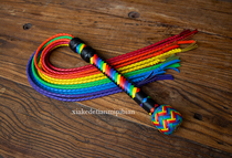 Kangaroo rainbow Nine-tailed cat loose whip Kantos handcrafted leather whip to teach horse whip (subject to customization)