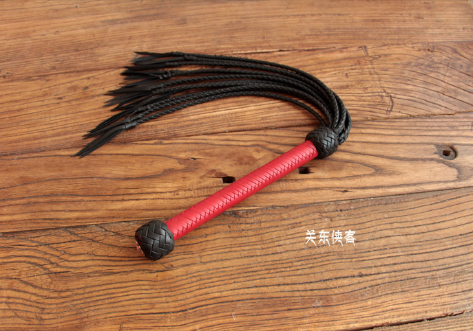 Kanto Knight Kangaroo Kangaroo skin handle twelve ears nine-tailed cat loose whip cowhip (need to be customized)