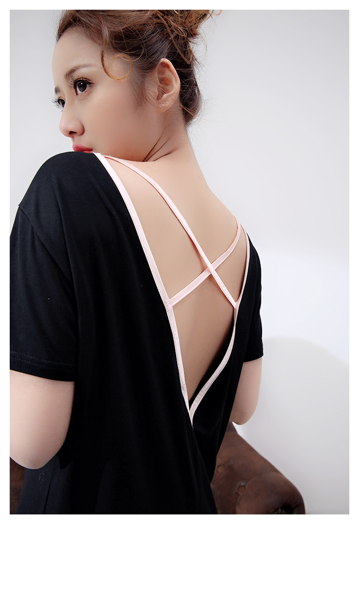 Modal tay ngắn dây váy ngủ nữ gợi cảm mùa hè đan bông sâu V viền váy ngủ cotton váy ngủ lụa cao cấp