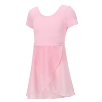 swiga childrens ballet shape suit two-piece set girl detachable gauze dress suit pink dance suit