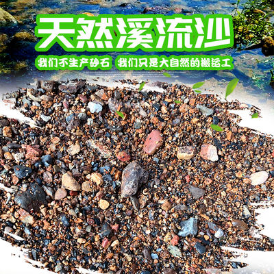 Stream sand, natural river stone sand, native stream, South American-style fish tank decoration, wild-collected fine sand bottom and pebble landscape