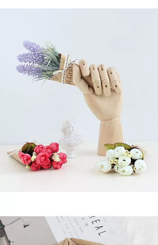 Báo hoa oải hương Trang trí Hoa giả Hoa giả Hoa hồng Hoa bó hoa Trang trí Cửa hàng Trang trí Chụp đạo cụ - Trang trí nội thất