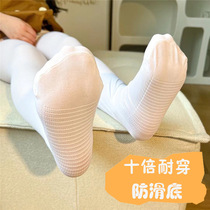 Resistant to anti-slip lifting grade version Girls Summer dance Sox white pantyhose slim down crotch child silk stockings