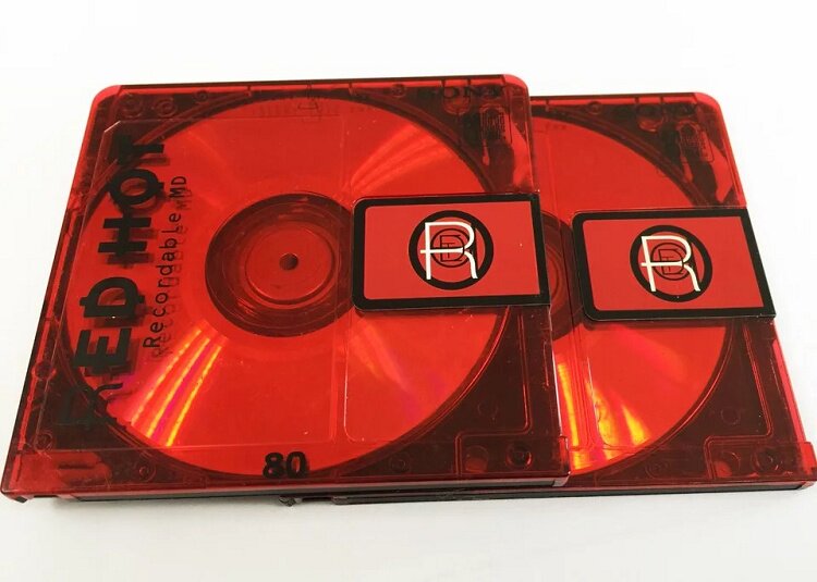 sony sony RED HOT RED disc md disc with box md disc blank disc