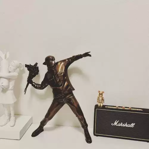 Бэнкси бросает цветы мальчик бесплатный белый