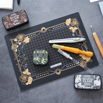 Magic array of cutting base plate rubber stamp handbill paper engraving A4 high face value black gold paper art engraving collage writing pad printing