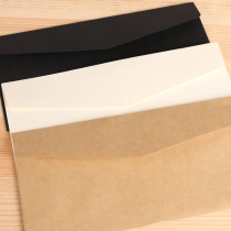 Western style No. 5 Kraft paper black card beige Dolin envelope plain vintage plain invitation envelope
