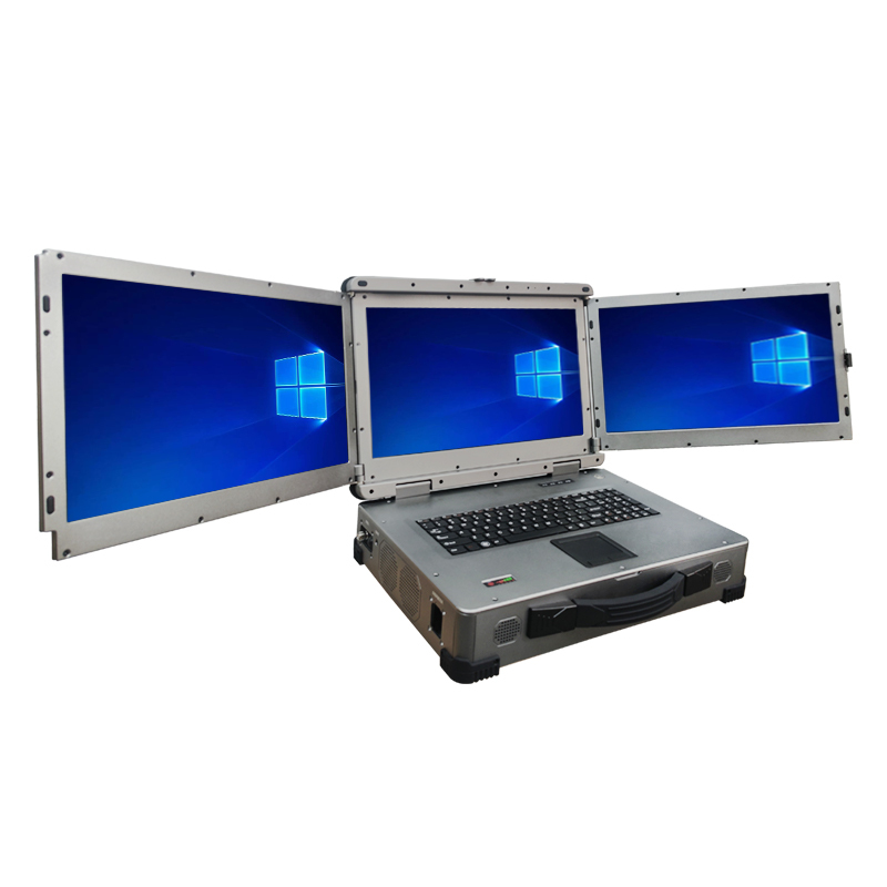 Portable Three-Screen Rugged Laptop, Drone Ground Station, Industrial Control All-In-One Machine, Supports Dedicated Graphics