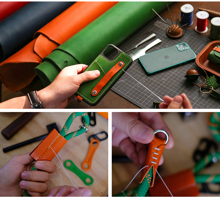 High Quality Genuine Leather Lanyard Strap 12S, 12S Pro, 12S Ultra Phone Case