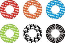 OTOM motorcycle handlebar rubber sleeve anti-wear pad Tiger mouth cover doughnut modification Universal