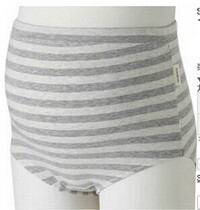 Japanese dog print pregnant womans underwear pure cotton striped pregnant woman high waist underpants big size pants striated pants