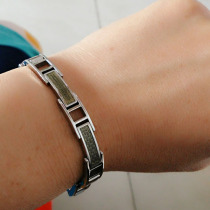 Titanium steel mens and womens bracelets Energy germanium bracelets Magnetic therapy health care radiation-proof anti-static couples health magnetic bracelets