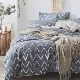 Mỹ thôn mục vụ Bắc Âu bông denim sang trọng hoa hoa bông 1m m 5 8/1 giường - Bộ đồ giường bốn mảnh