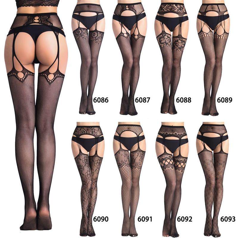 Yuedie maternity double-layer sexy underwear hollowed out suspenders jacquard pants bottoming pantyhose large mesh fishnet stockings Europe and the United States