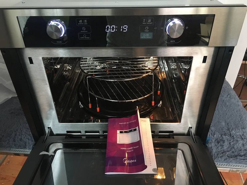Midea ổ cắm với công suất lớn lò vi sóng 45 lít lên xuống ống nướng thịt đối lưu không khí nóng tất cả lót thép không gỉ mua lò nướng