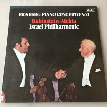 1-92 LP black gum BRAHMS Brahms violin No 1 Rubinstein Mehta Good