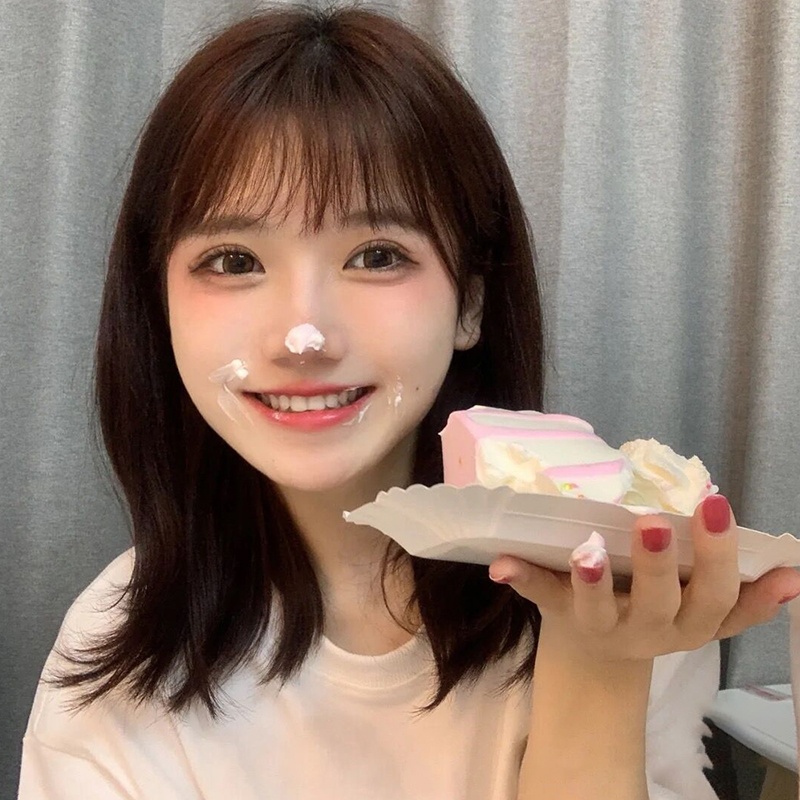 Wig Short Hair Women Summer Nature Full Head Jacketing Emulation Inner Button Locking Collarbone Hair Round Face Reduction Mid Length Hair Wig Sleeve