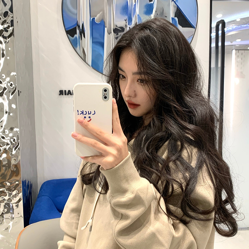 Wig Woman Long Hair Wool Roll Cute Air And Sea Egg Roll Corn Scalloed Nemesis Red New Natural Whole Headgear Style