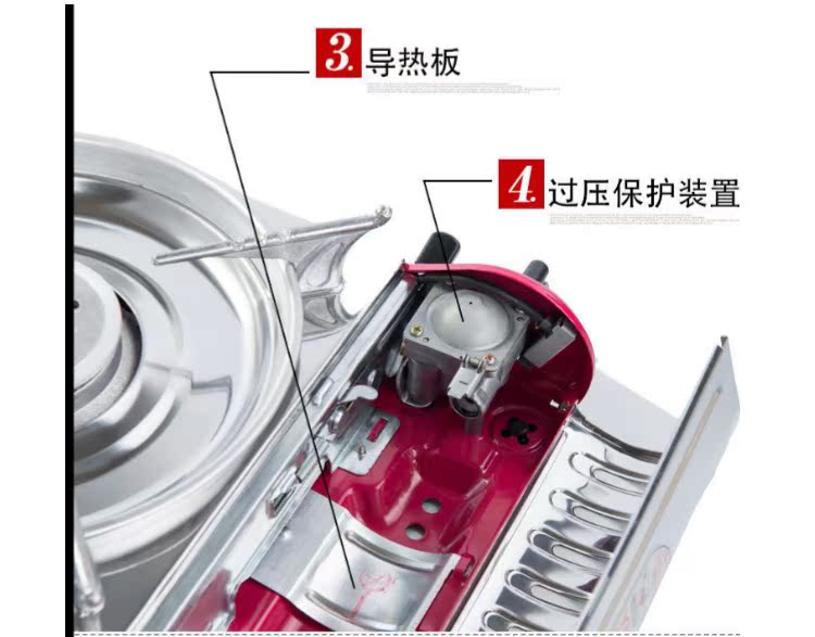 Bếp gas di động Hàn Quốc bếp nướng gió di động bếp ngoài trời cắm trại dã ngoại thẻ bếp gas ST-808 - Bếp lò / bộ đồ ăn / đồ nướng dã ngoại bếp cồn nấu lẩu