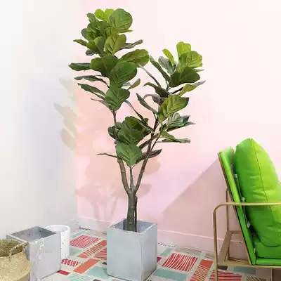 Frankfurt style simulation piano leaf Banyan ornaments Nordic plant potted decoration high quality living room green plant