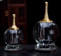 Buddhas home swing piece Taiwan small bell tower crystal shitta Buddha Taverita Boditi manna Maruchigu Bottle
