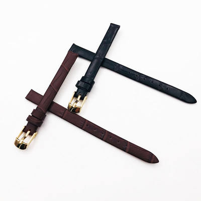 8mm and 10mm bamboo-jointed genuine leather straps in stock, simple standard black and brown straps