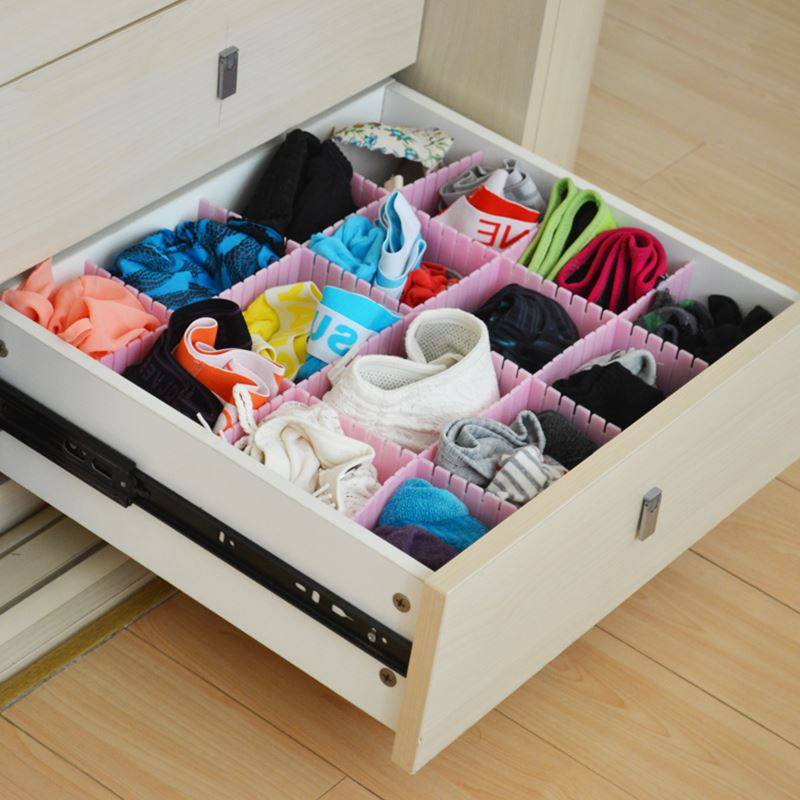 Japanese Version KM Drawer Separation Broken Board Free Group Home Dorm Room Underwear Ornament Thickened Cut Thick Plate