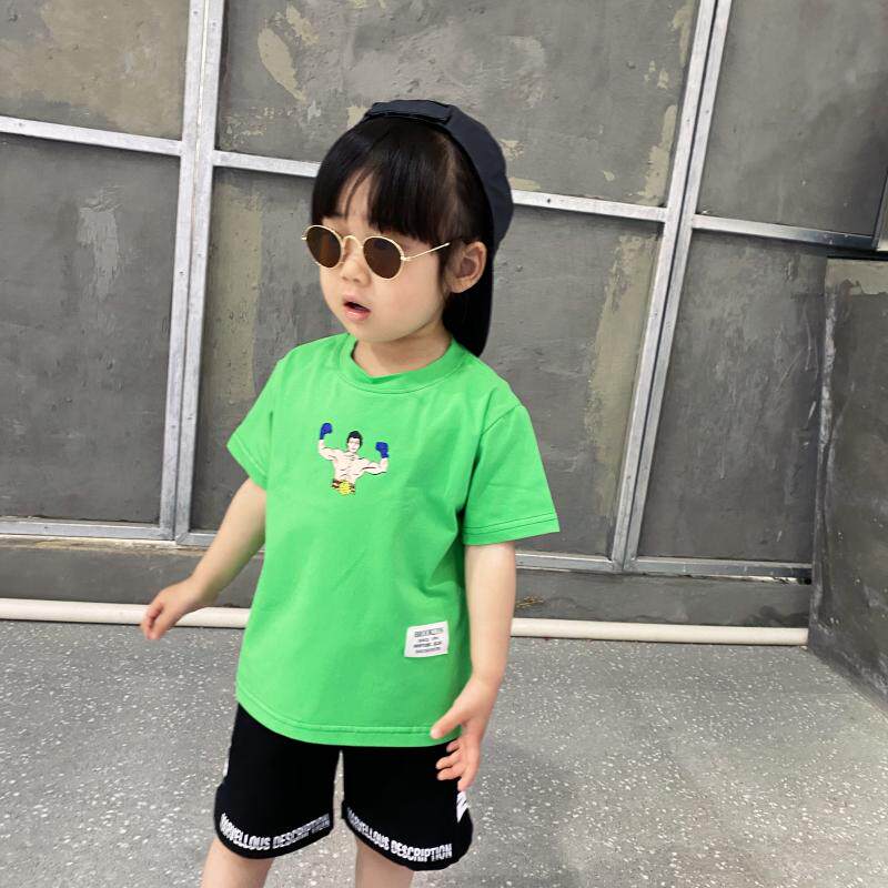 Children's short-sleeved T Ding Dingjia children's clothing 2021 summer new children's half-sleeved T boy star Hercules short-sleeved trend