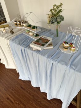 Light blue haze blue tablecloth spring and summer flower dessert tablecloth small sweet potato ins homestay stall tablecloth Light blue haze blue tablecloth spring and summer flower dessert tablecloth small sweet potato ins homestay stall tablecloth