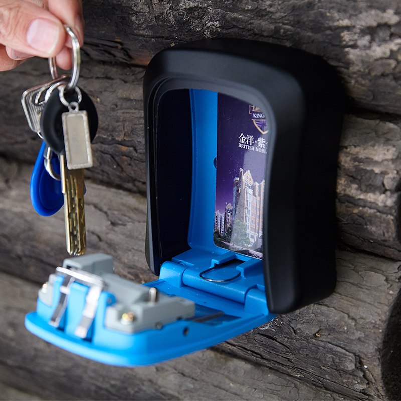 Wall-mounted Key Box Door Mirror Home Containing Key Box Spare Furnishing Site Cat Eye Password Key Box Customisation