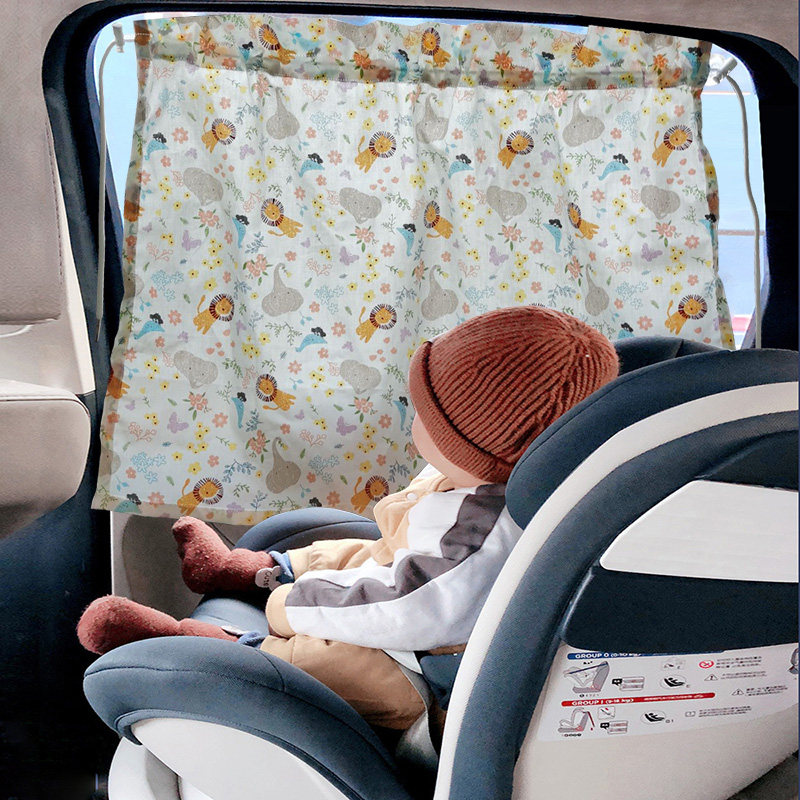 Korean wind car sunshade window baby sunscreen heat insulation sunshade car suction cup side curtain children sunshade