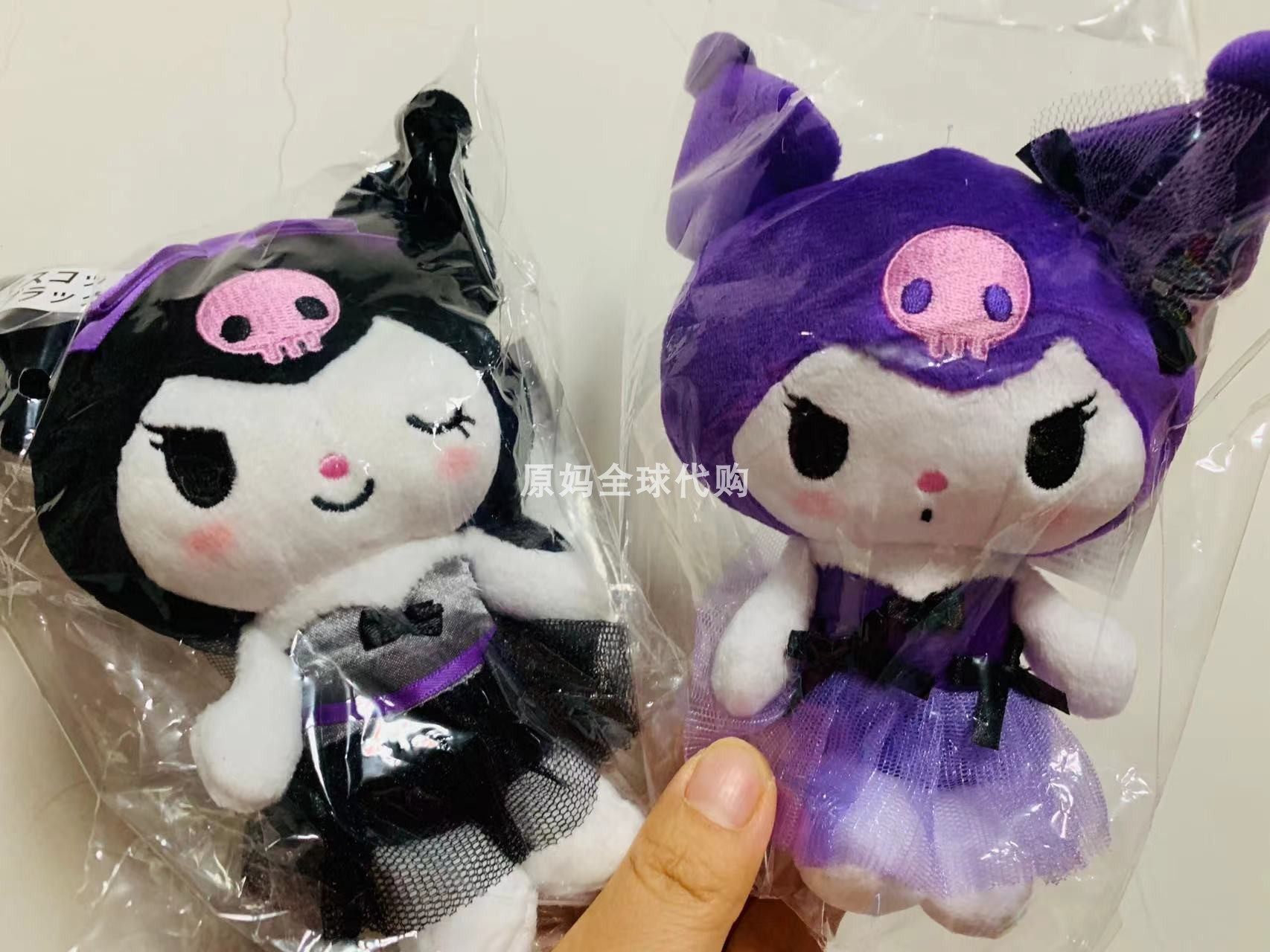 Japanese sanrio Three Lull Terns Lucky Draw Series Kuromi Kulomi Petty Devil Male Mirror File Bag