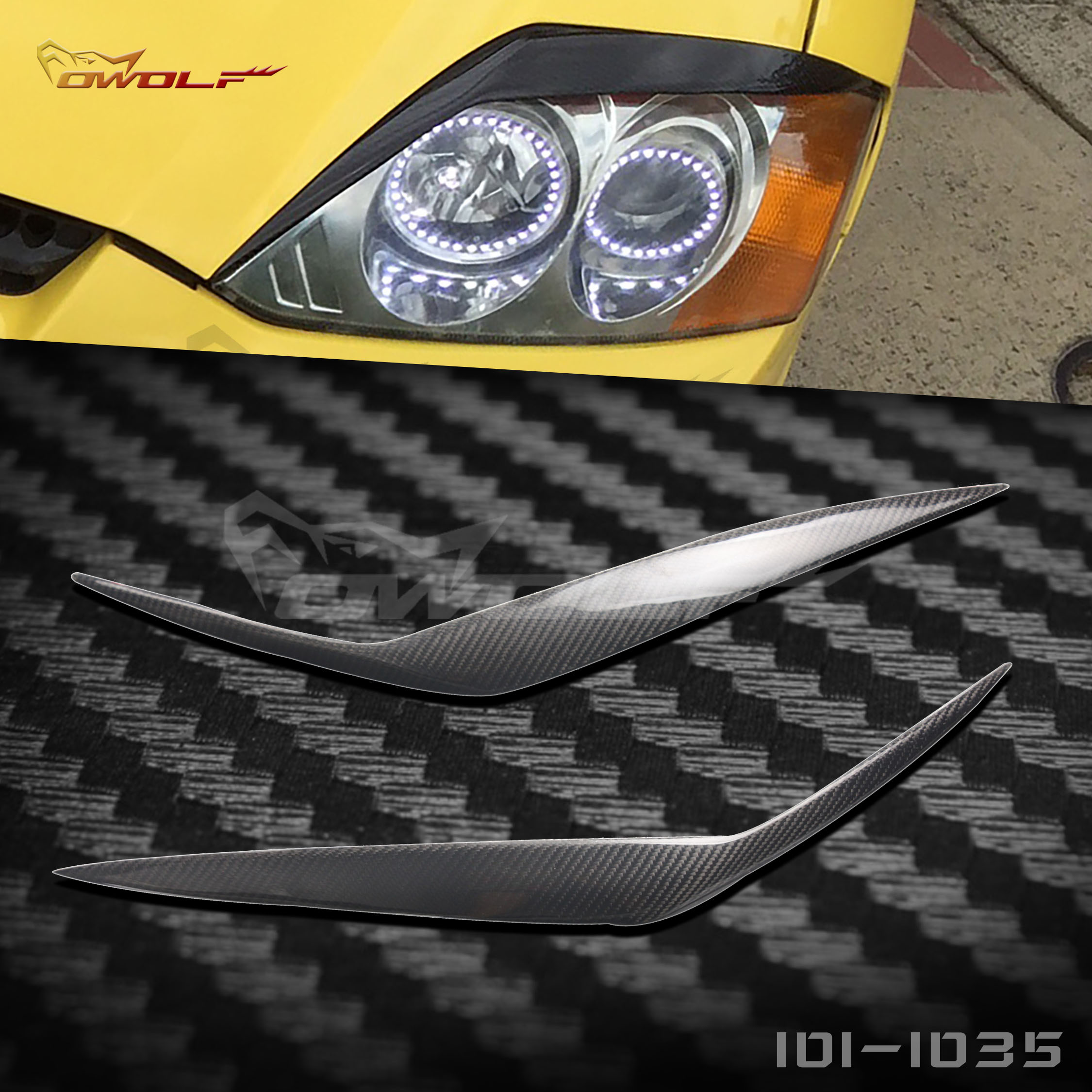 Cool Pie Carbon Fiber Light Brow 03-06 headlights Decorative Brow 1 Pair Mount 3M Glue Modern-Taobao