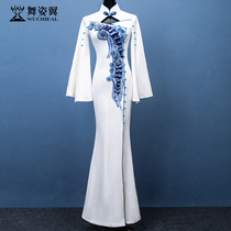Dance wing slim body suit ceremonial dress 2020 new training catwalk dance practice suit socialite cheongsam 268