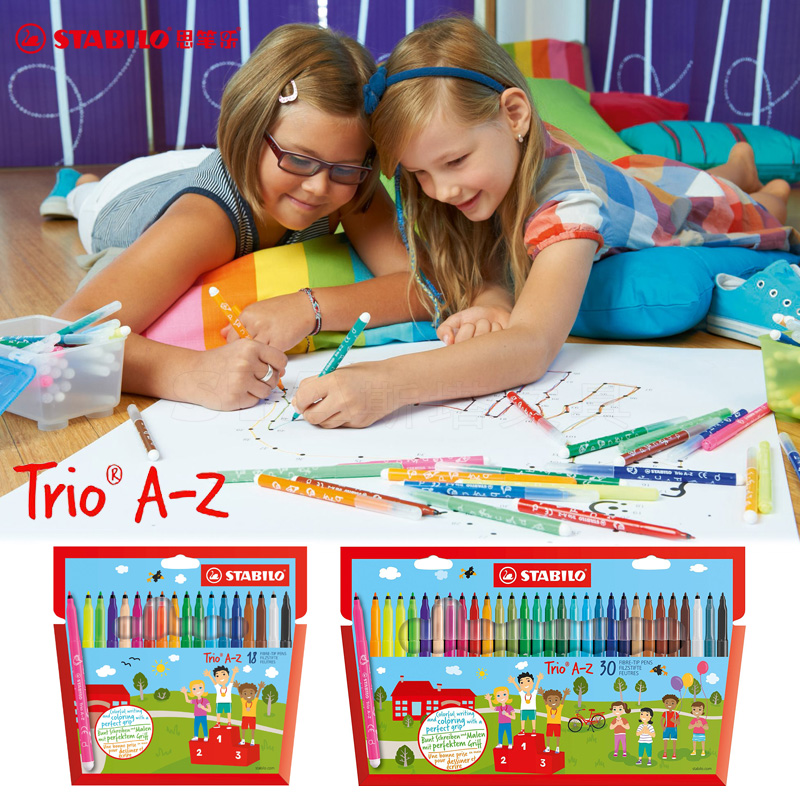 German Stabilo Spen TrioA-Z Tumult 12 18 24 30 Color Fluorescent Watercolor Pen
