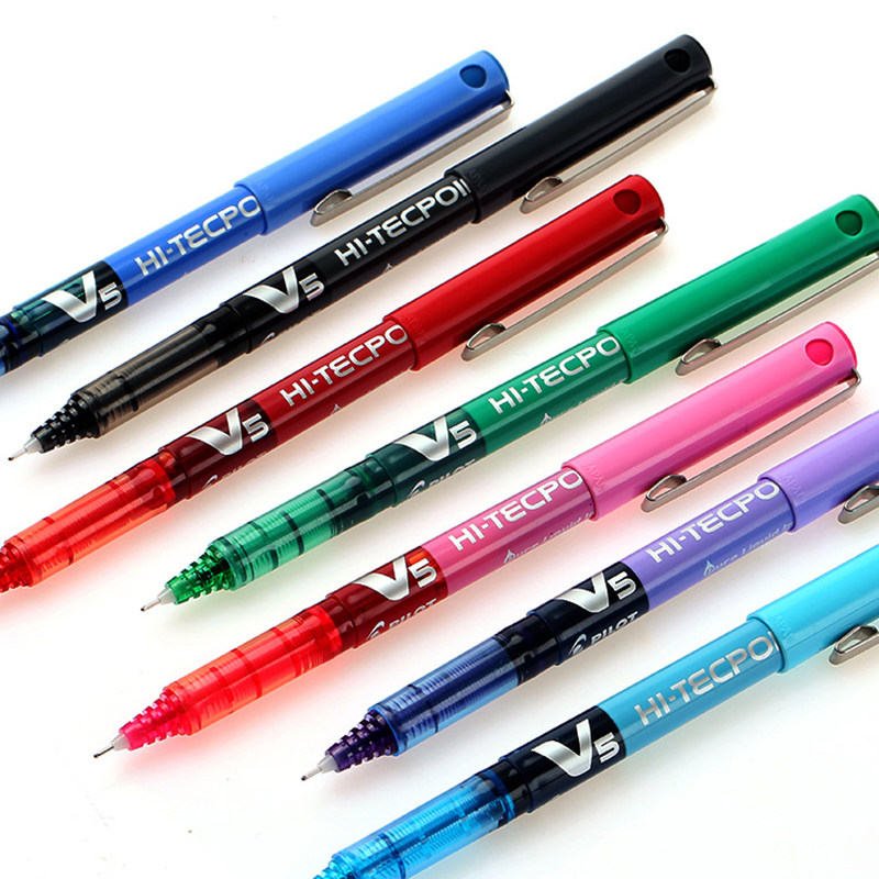 Japanese brand PILOT Baile BX-V5 straight liquid water-based ballpoint pen large-capacity water-based pen 0 5 student office
