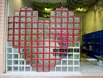Glass brick partition background wall effect fruit tuxuan manufacturer direct sales i surf grain factory direct