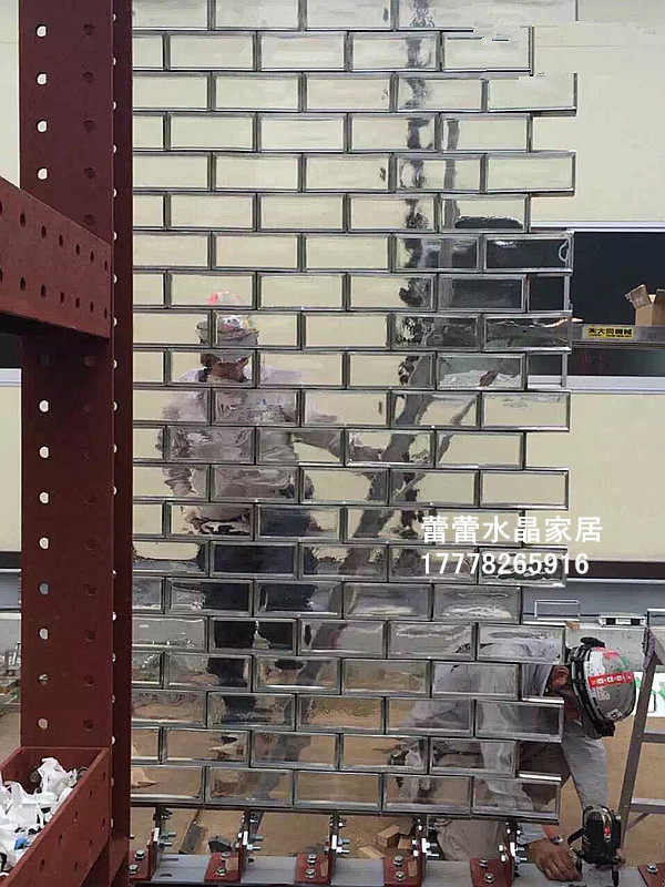 Solid glass brick brick rectangular glass brick partition Xuanguan background wall glass brick partition wall