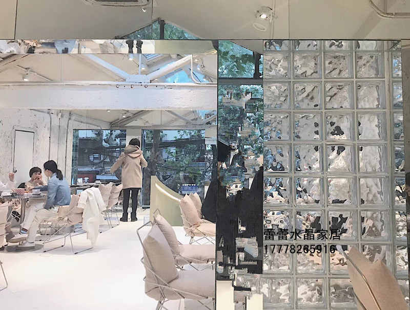 Imported ultra-white crystal glass tile glass partition wall entrance Crystal glass tile Toilet partition Private