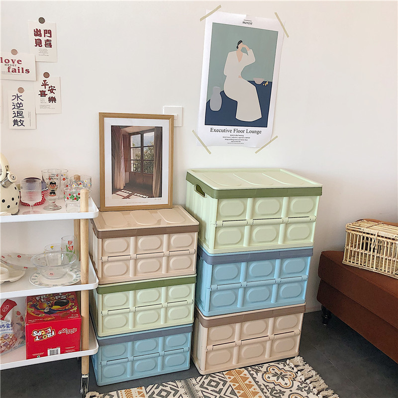 * beautiful little aunt * ins multicolored clothing containing box student dorm folded debris box on-board finishing box