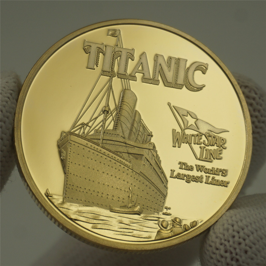 Titanic Coin Ocean Heart Love Wishing Gold Coin Collection Revisit Titanic Gold Coin