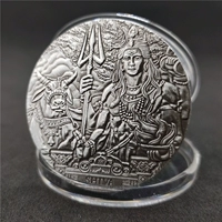 Бог разрушения, ретро -серебряный цвет Шивы
