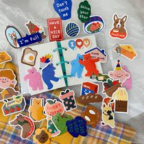 40 abstract Korean ins Cubs can move waterproof and traceless Computer mobile phone hand account material decoration stickers and stickers